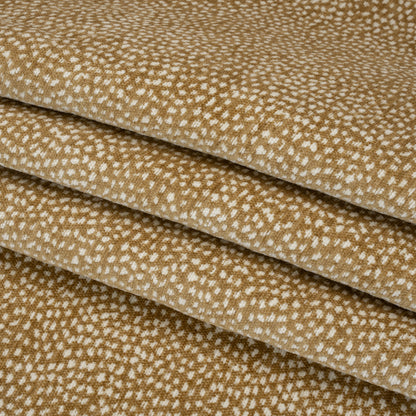 Upholstery Chenille - Curry Spotted - Remus Collection Folded