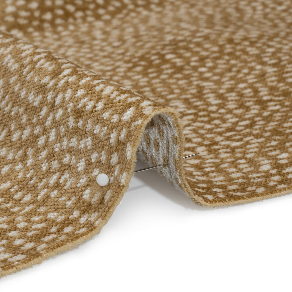 Upholstery Chenille - Curry Spotted - Remus Collection Detail