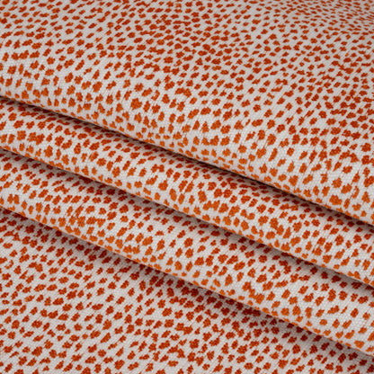 Upholstery Chenille - Orange Spotted - Remus Collection Folded