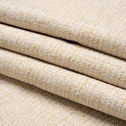 Tweed Upholstery Woven with Latex Backing - Creme - Heath Collection Folded