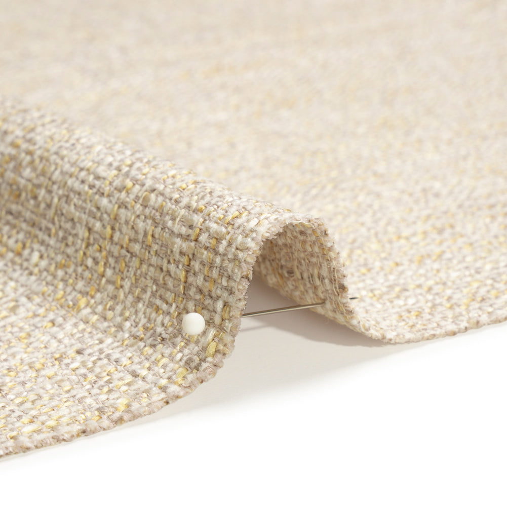 Tweed Upholstery Woven with Latex Backing - Creme - Heath Collection Detail