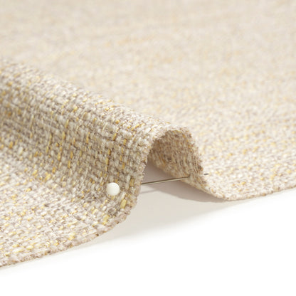Tweed Upholstery Woven with Latex Backing - Creme - Heath Collection Detail