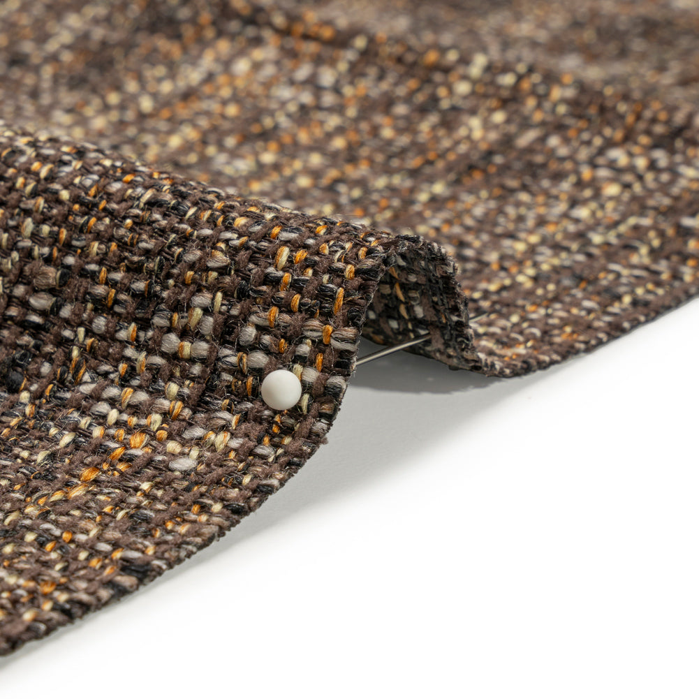 Tweed Upholstery Woven with Latex Backing - Espresso - Heath Collection Detail