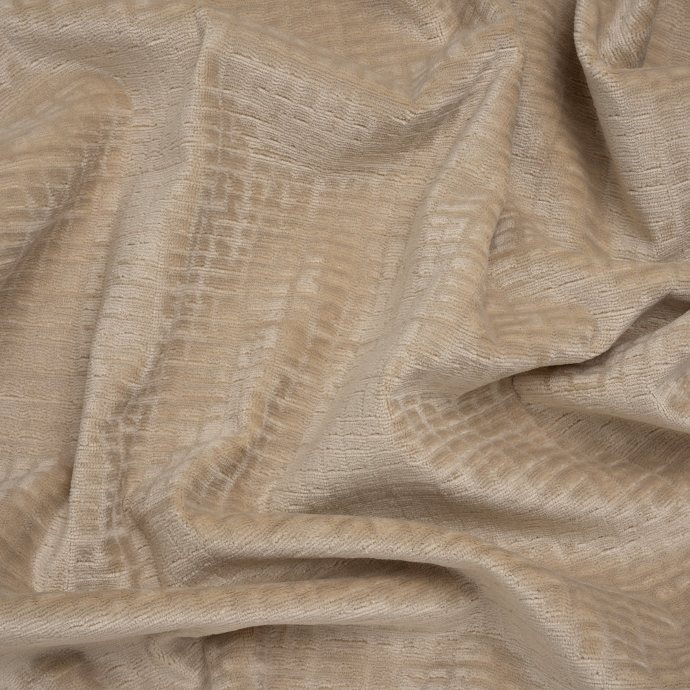 Polyester Upholstery Chenille - Birch Grid Texture - Carolina Collection