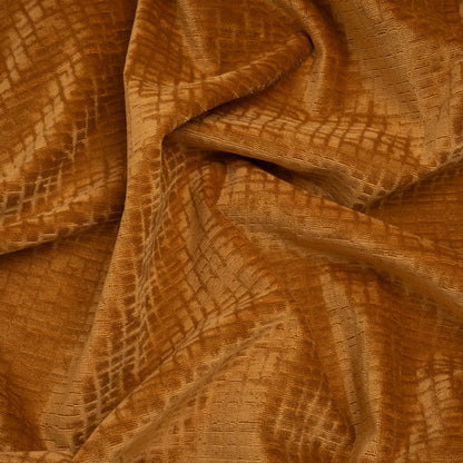 Polyester Upholstery Chenille - Butterscotch Grid Texture - Carolina Collection