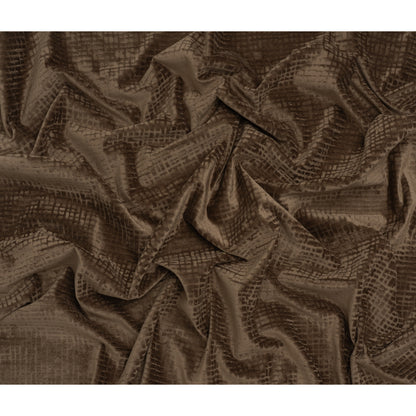 Polyester Upholstery Chenille - Chocolate Grid Texture - Carolina Collection