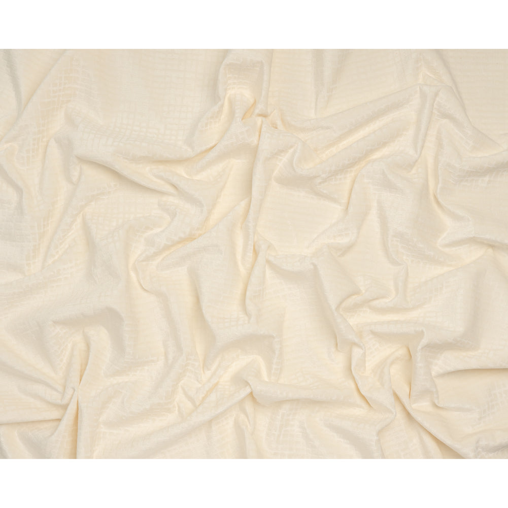 Polyester Upholstery Chenille - Cloud Dancer Grid Texture - Carolina Collection - Full