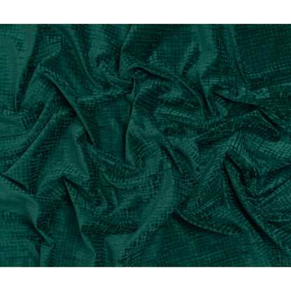 Polyester Upholstery Chenille - Emerald Grid Texture - Carolina Collection
