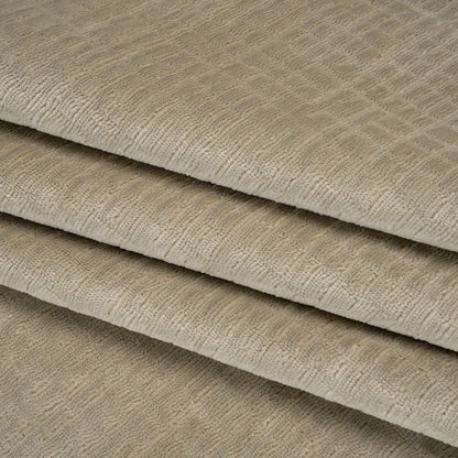 Polyester Upholstery Chenille - Fog Grid Texture - Carolina Collection
