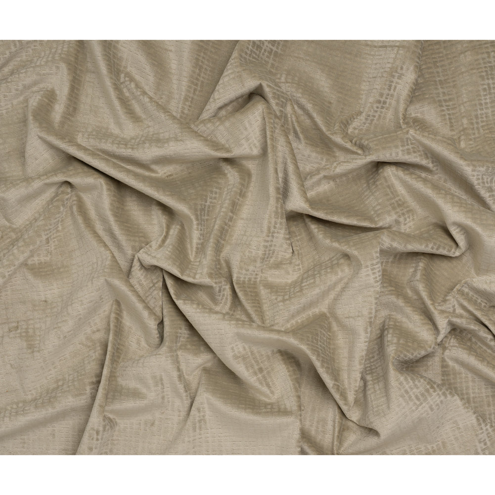 Polyester Upholstery Chenille - Fog Grid Texture - Carolina Collection - Full