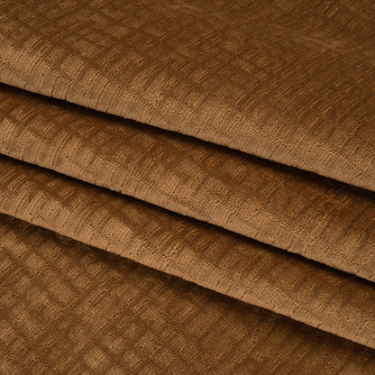 Polyester Upholstery Chenille - Ginger Grid Texture - Carolina Collection