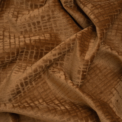 Polyester Upholstery Chenille - Ginger Grid Texture - Carolina Collection