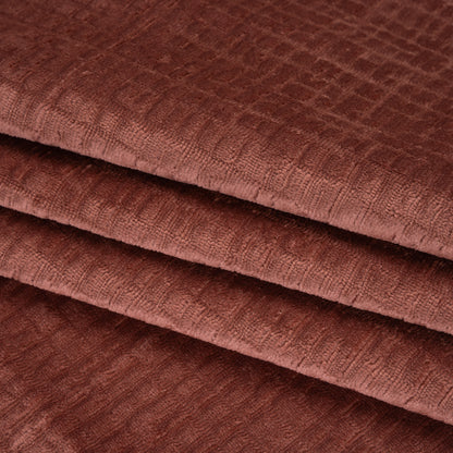 Polyester Upholstery Chenille - Marsala Grid Texture - Carolina Collection