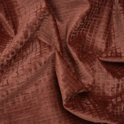 Polyester Upholstery Chenille - Marsala Grid Texture - Carolina Collection