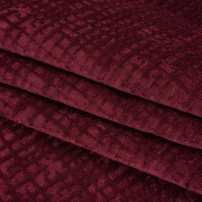 Polyester Upholstery Chenille - Mulberry Grid Texture - Carolina Collection