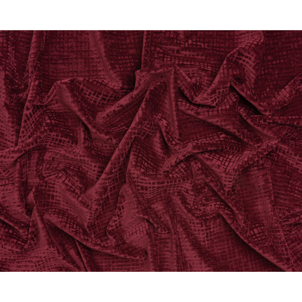 Polyester Upholstery Chenille - Mulberry Grid Texture - Carolina Collection - Full