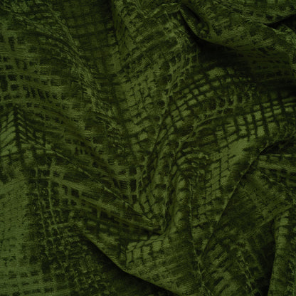 Polyester Upholstery Chenille - Shamrock Grid Texture - Carolina Collection