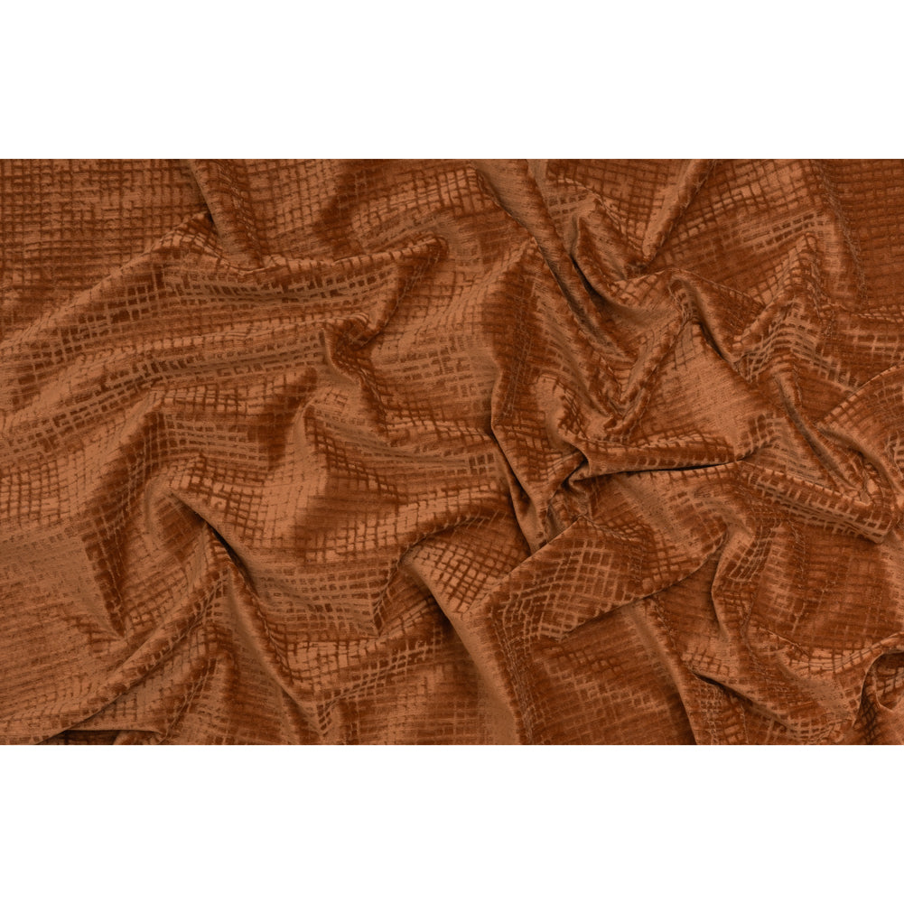 Polyester Upholstery Chenille - Spice Grid Texture - Carolina Collection - Full