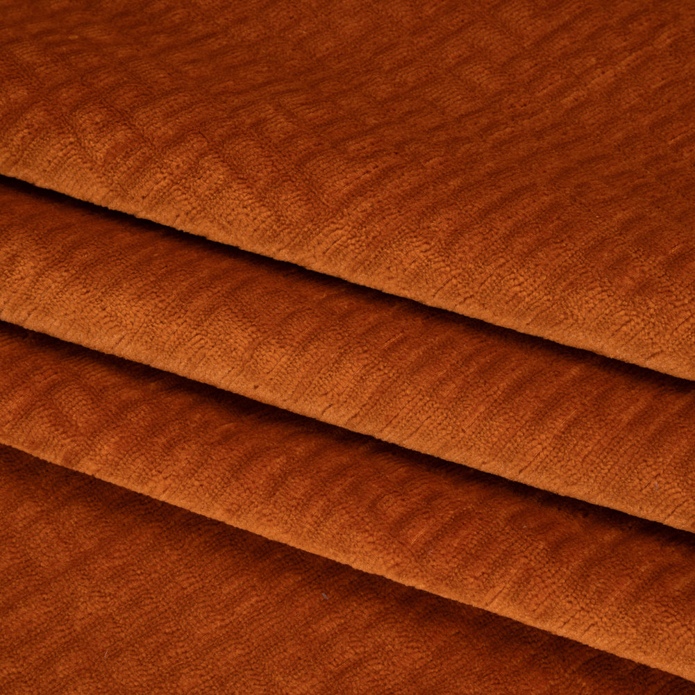 Polyester Upholstery Chenille - Voltage Grid Texture - Carolina Collection - Folded