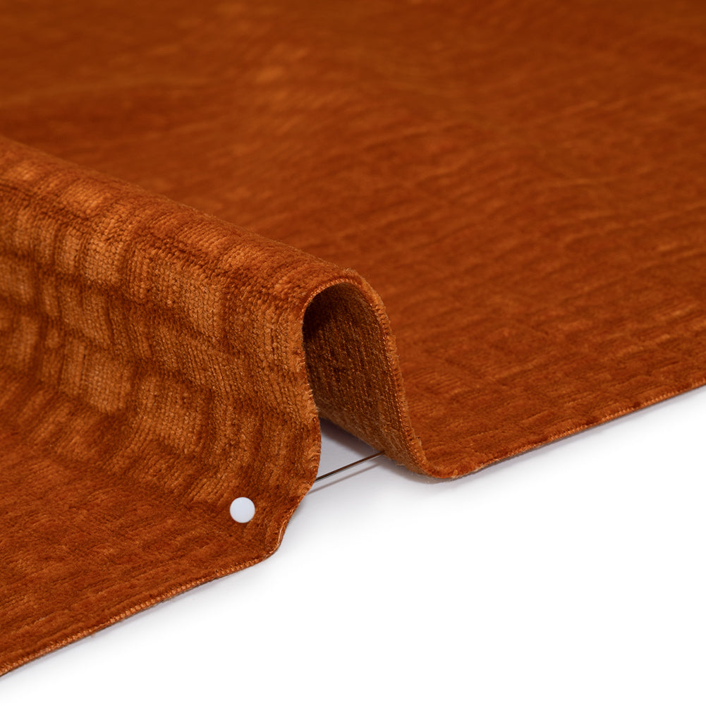 Polyester Upholstery Chenille - Voltage Grid Texture - Carolina Collection - Detail