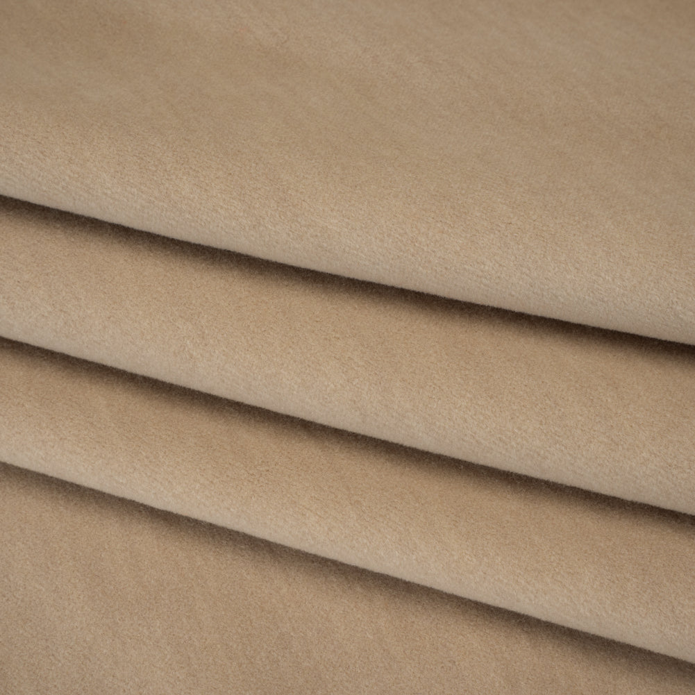 Wool and Cotton Upholstery Velveteen - Bisque - Dakota Collection - Folded