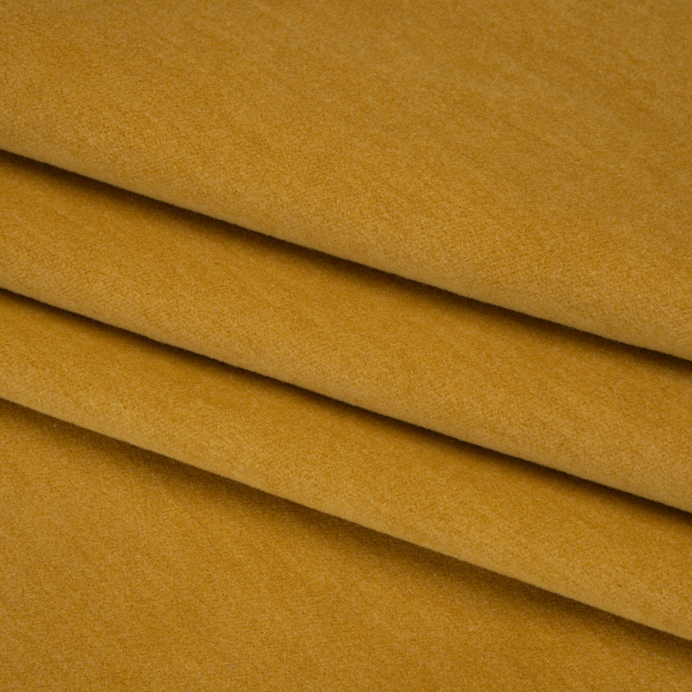 Wool and Cotton Upholstery Velveteen - Marigold - Dakota Collection - Folded