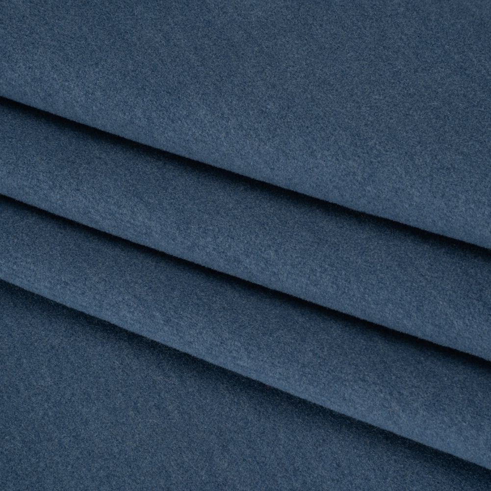 Wool and Cotton Upholstery Velveteen - Midnight - Dakota Collection - Folded
