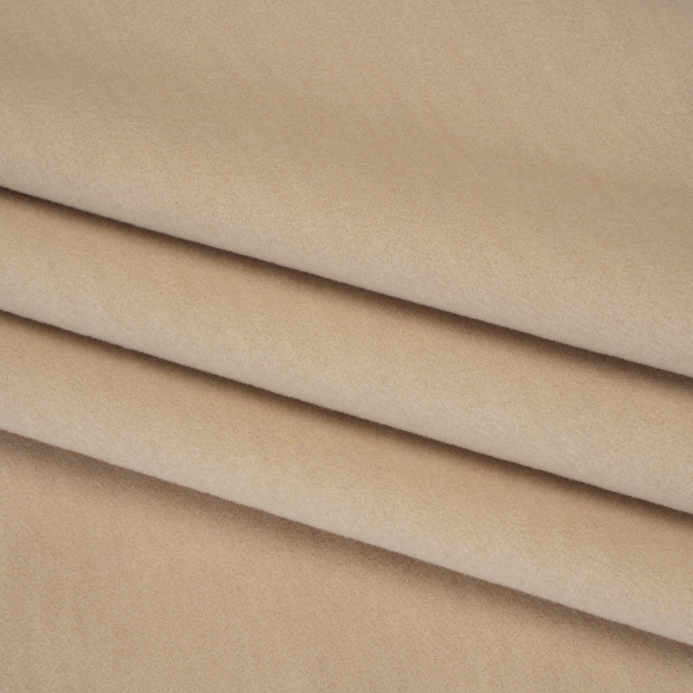 Wool and Cotton Upholstery Velveteen - Sand - Dakota Collection - Folded