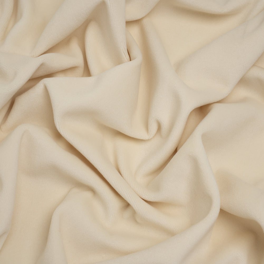 Wool and Cotton Upholstery Velveteen - Snow - Dakota Collection