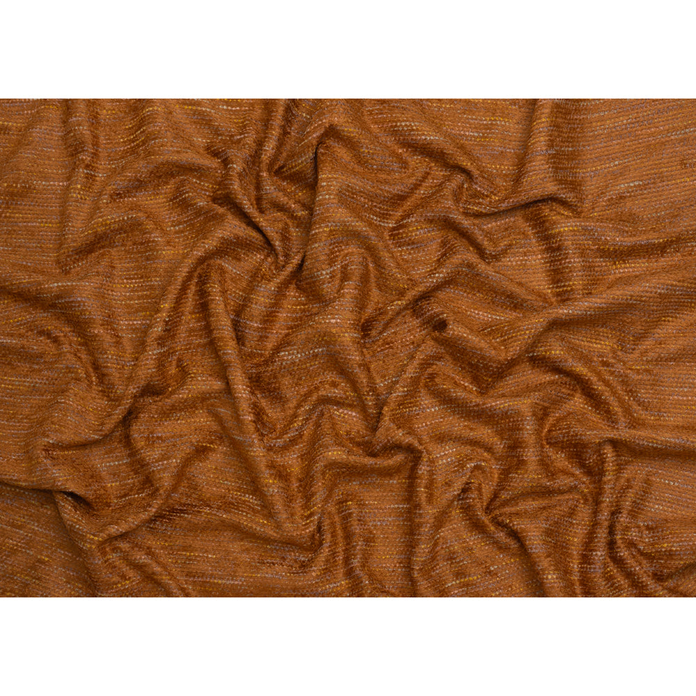 Recycled Olefin and Acrylic Upholstery Boucle and Chenille Tweed - Clay Stripes - Virginia Collection Full