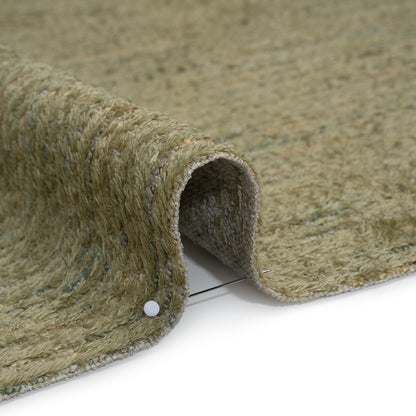Recycled Olefin and Acrylic Upholstery Boucle and Chenille Tweed - Herb Stripes - Virginia Collection Detail