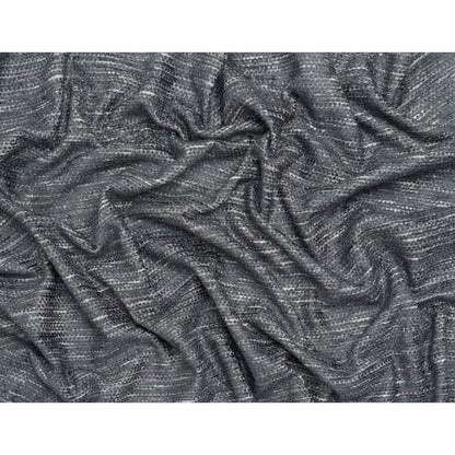 Recycled Olefin and Acrylic Upholstery Boucle and Chenille Tweed - Indigo Stripes - Virginia Collection Full