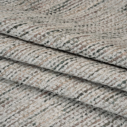 Recycled Olefin and Acrylic Upholstery Boucle and Chenille Tweed - Marble Stripes - Virginia Collection Folded