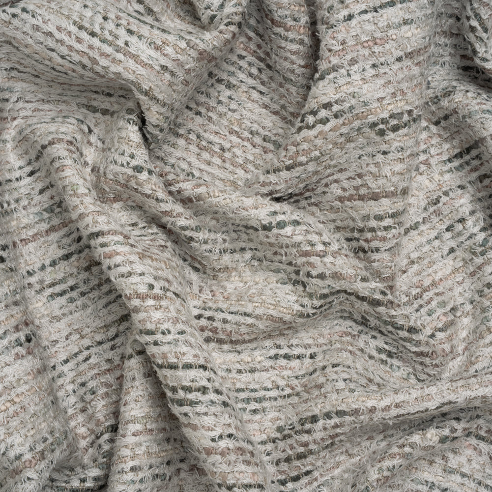 Recycled Olefin and Acrylic Upholstery Boucle and Chenille Tweed - Marble Stripes - Virginia Collection