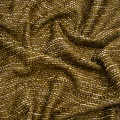 Recycled Olefin and Acrylic Upholstery Boucle and Chenille Tweed - Moss Stripes - Virginia Collection