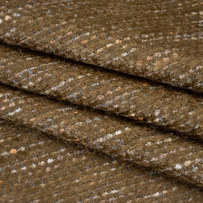 Recycled Olefin and Acrylic Upholstery Boucle and Chenille Tweed - Pebble Stripes - Virginia Collection Folded