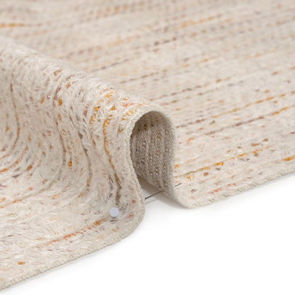 Recycled Olefin and Acrylic Upholstery Boucle and Chenille Tweed - Turmeric Root Stripes - Virginia Collection Detail
