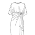 A white dress with a long tie on the waist