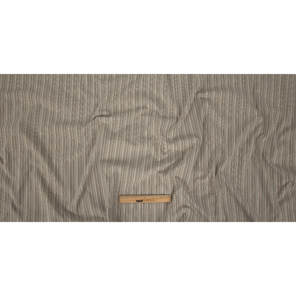 Blended Beige Striped Suiting Full