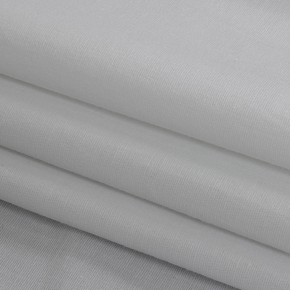 White Cotton-Lycra Poplin Folded
