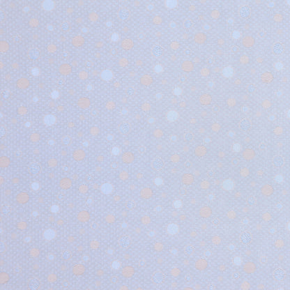 Italian Light Aqua and Beige Dotted Cotton-Viscose Jacquard