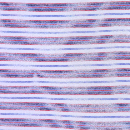 Italian Red, White and Blue Pencil Striped Cotton Knit