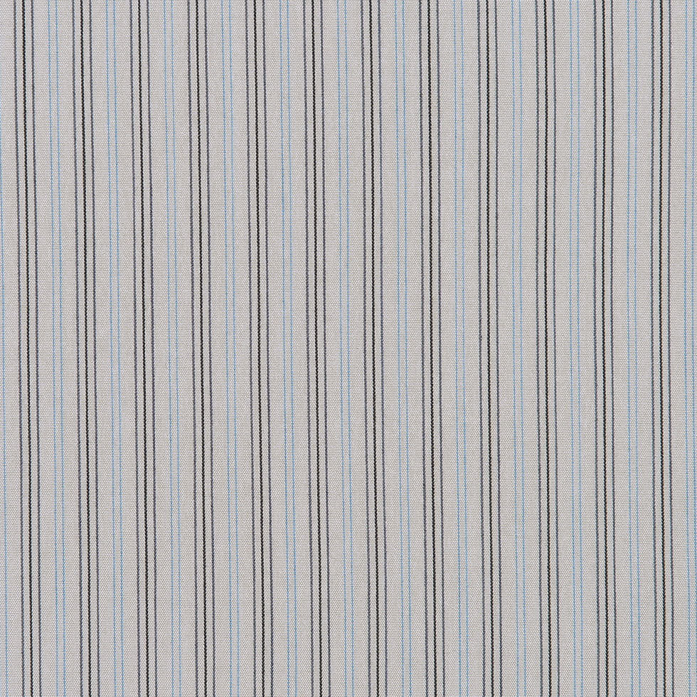Light Gray Striped Cotton Stretch Shirting Detail
