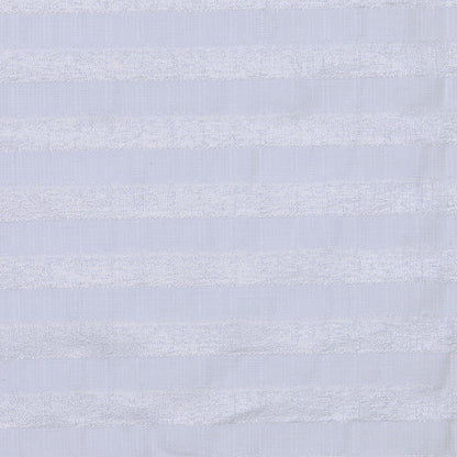 Carolina Herrera Metallic Off-White Striped Cotton Woven Detail