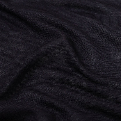 Midnight Navy Cotton and Rayon Jersey Detail