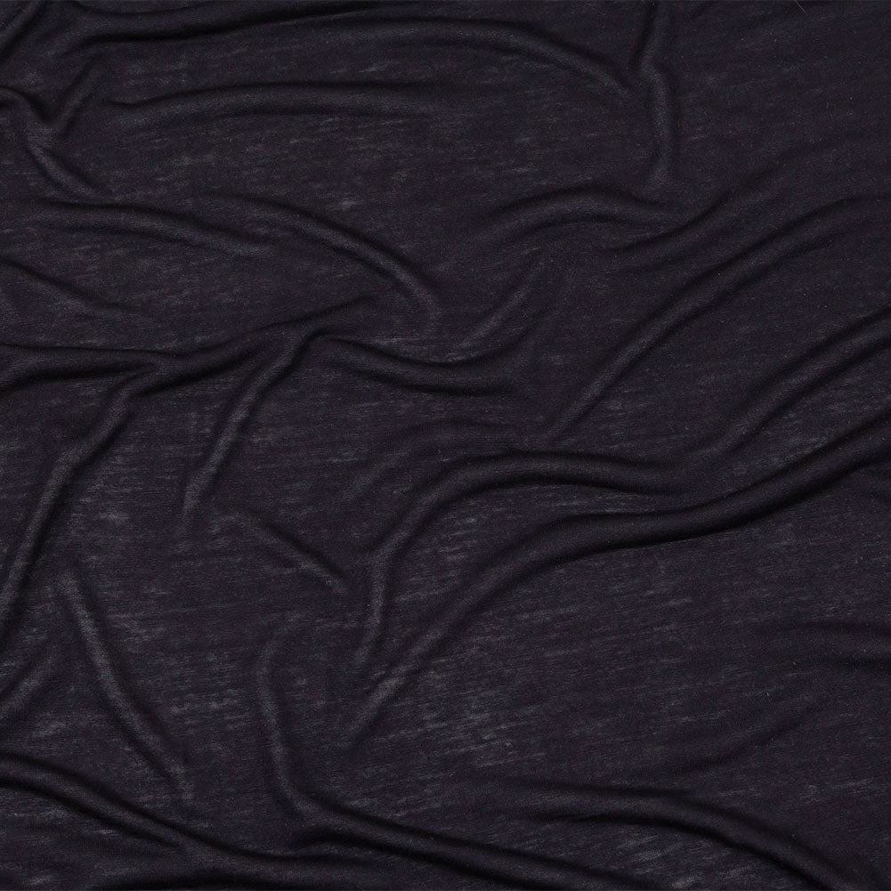 Midnight Navy Cotton and Rayon Jersey