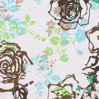 Multicolor Floral Cotton Batiste Detail