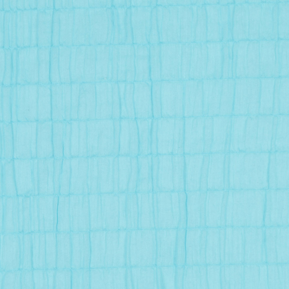 Sky Blue Puckered Cotton Woven Detail