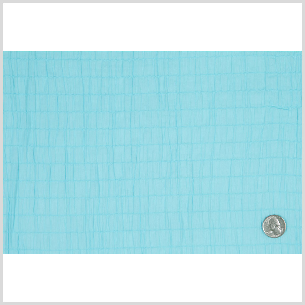 Sky Blue Puckered Cotton Woven Full