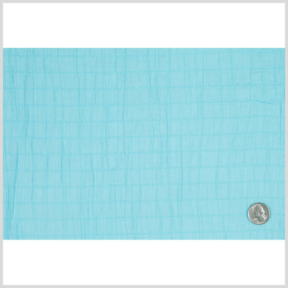 Sky Blue Puckered Cotton Woven Full